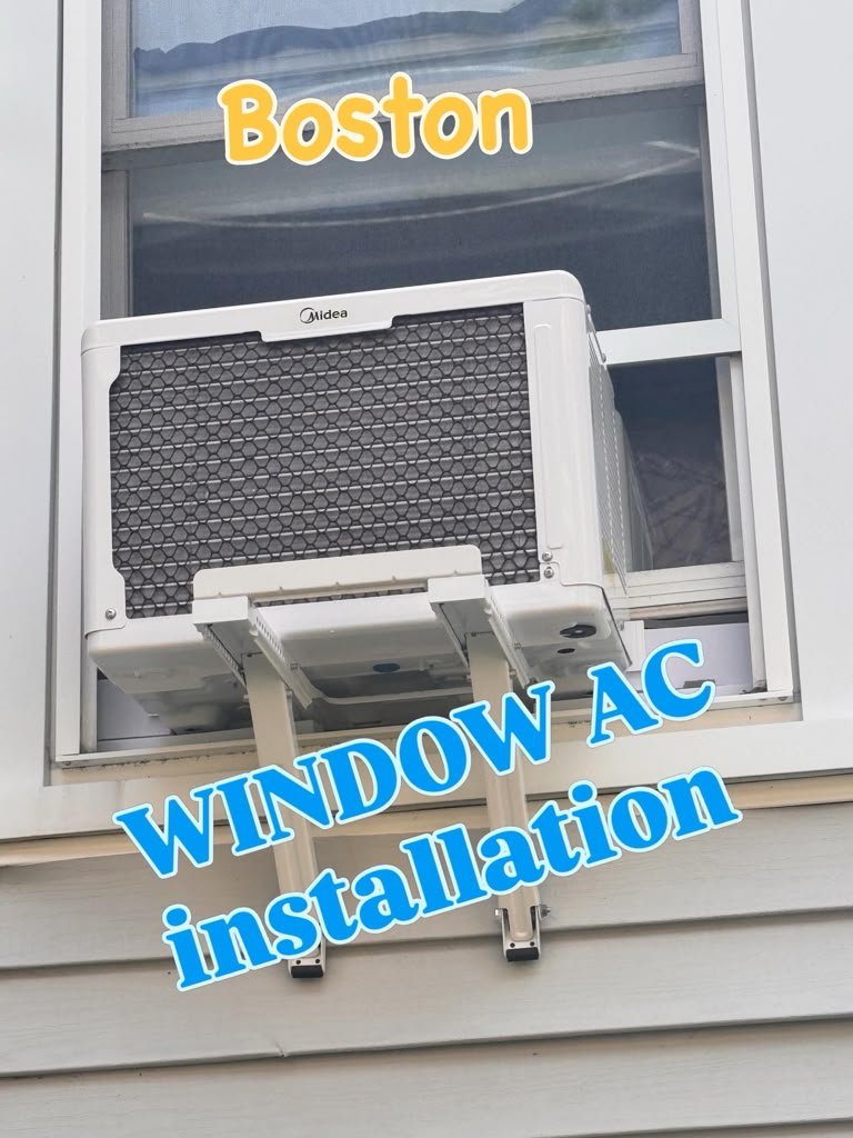 Hamden window AC installation exterior view